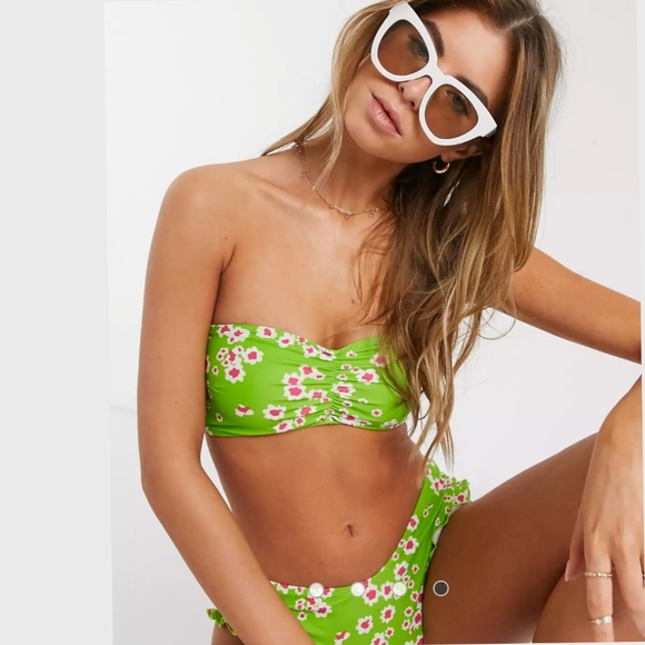 Faithfull the Brand Tia Bikini Set Bandeau Ruffle - Picture 3 of 12